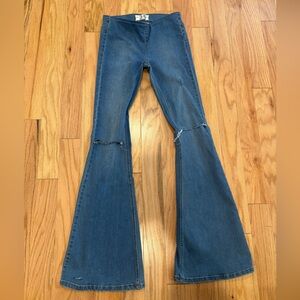 We The Free Dark Blue Flare Jeans